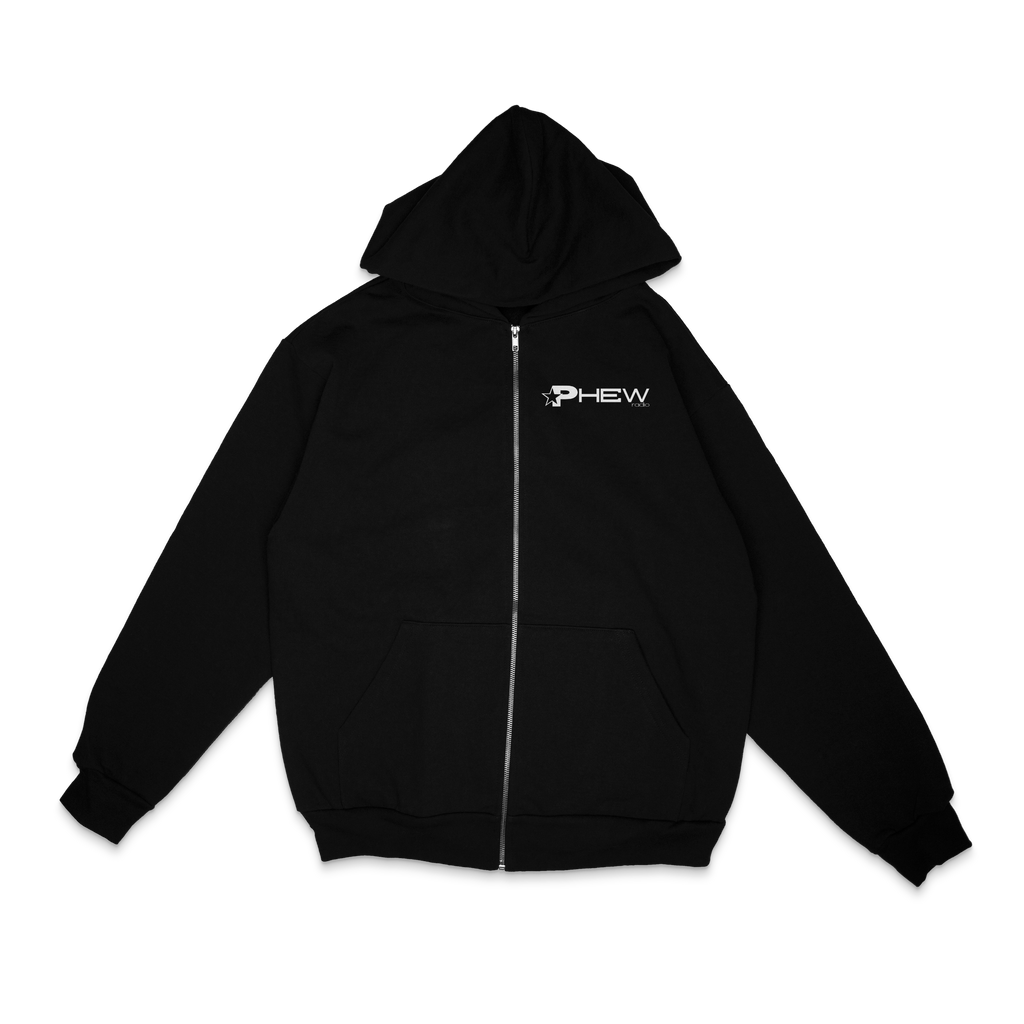 “PHEW RADIO” Zip-Up Hoodie