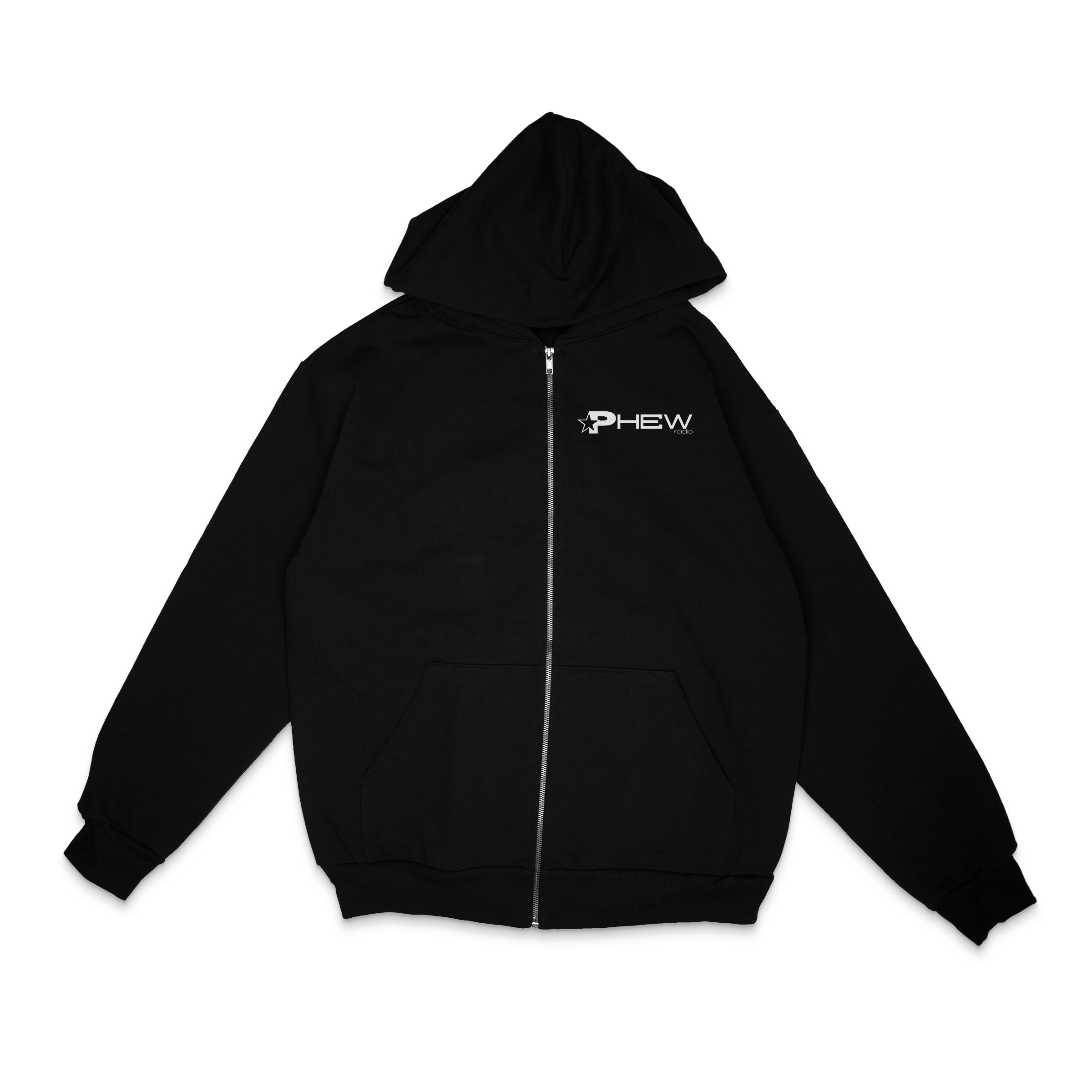 “PHEW RADIO” Zip-Up Hoodie